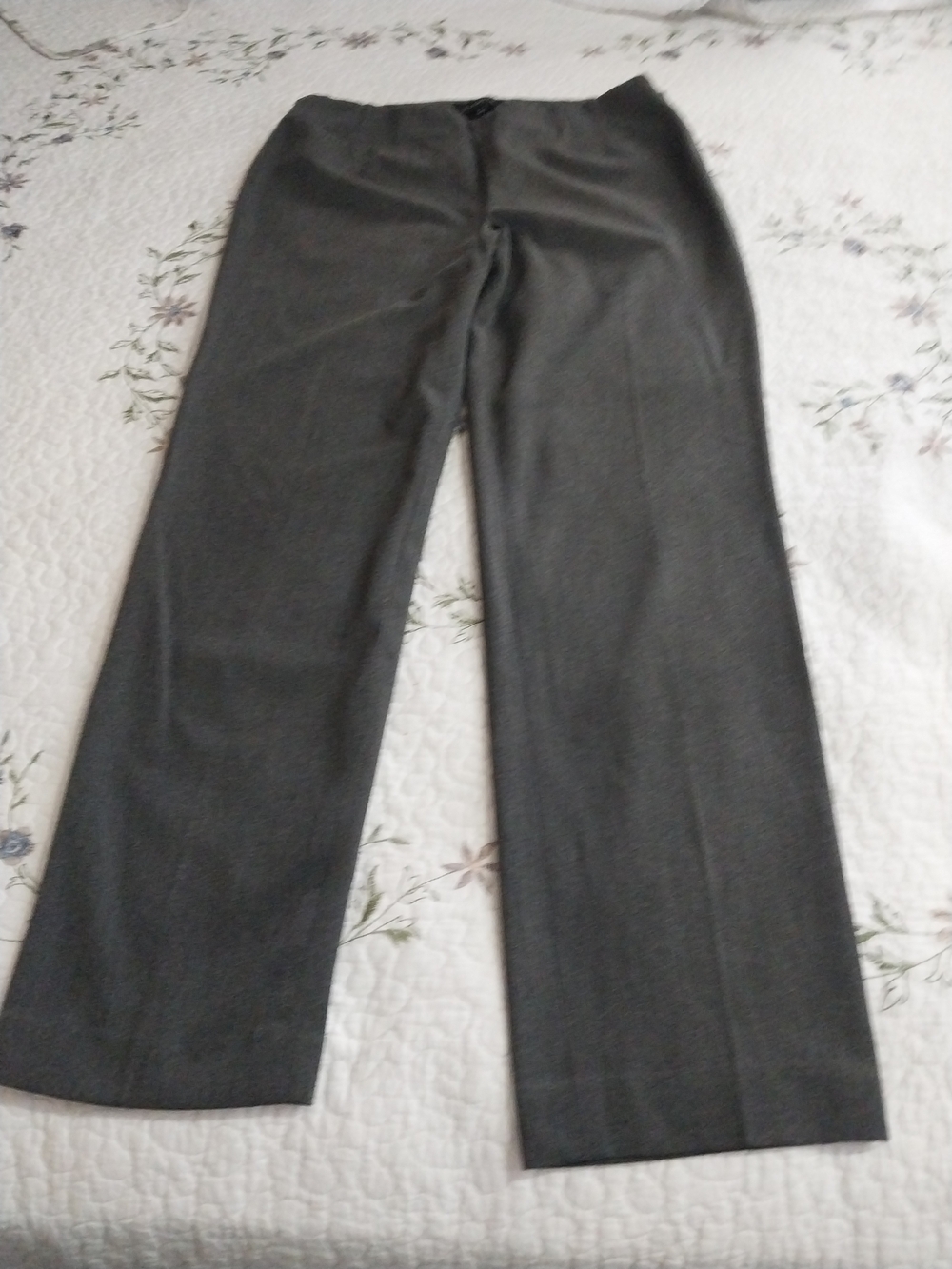 Talbots Women's Straight-Leg Dress Trousers in Charcoal Size 8 # Busineswear #